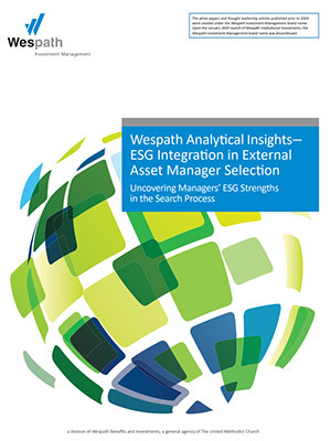 ESG Integration in External Asset Manager Selection cover image
