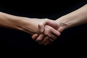 Shareholder Engagement image of handshake