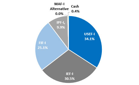 MAF-I Fund Allocations pie chart