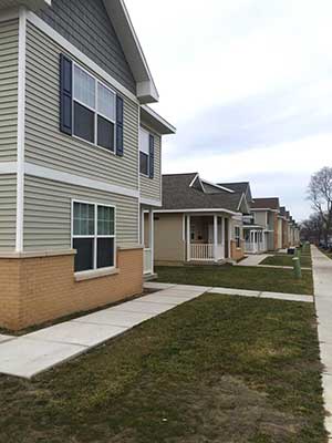 a photo of rows of housing at Creston in Grand Rapids, Michigan